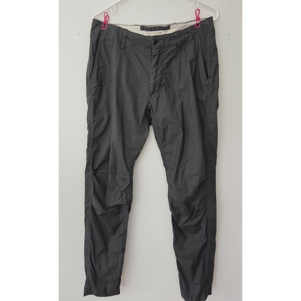 Relwen Charcoal Grey Flyweight Flex Chino Pant Cotton Spandex Zip Snap Fly 30 - Picture 1 of 11